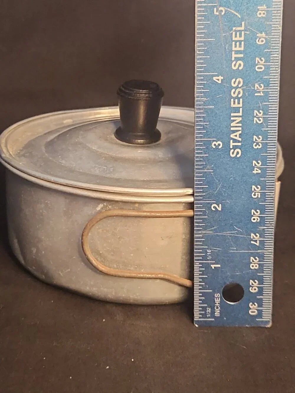 Vintage Camping Aluminum Mess Kit Cooking Pot For Use With Sterno Canned Fuel